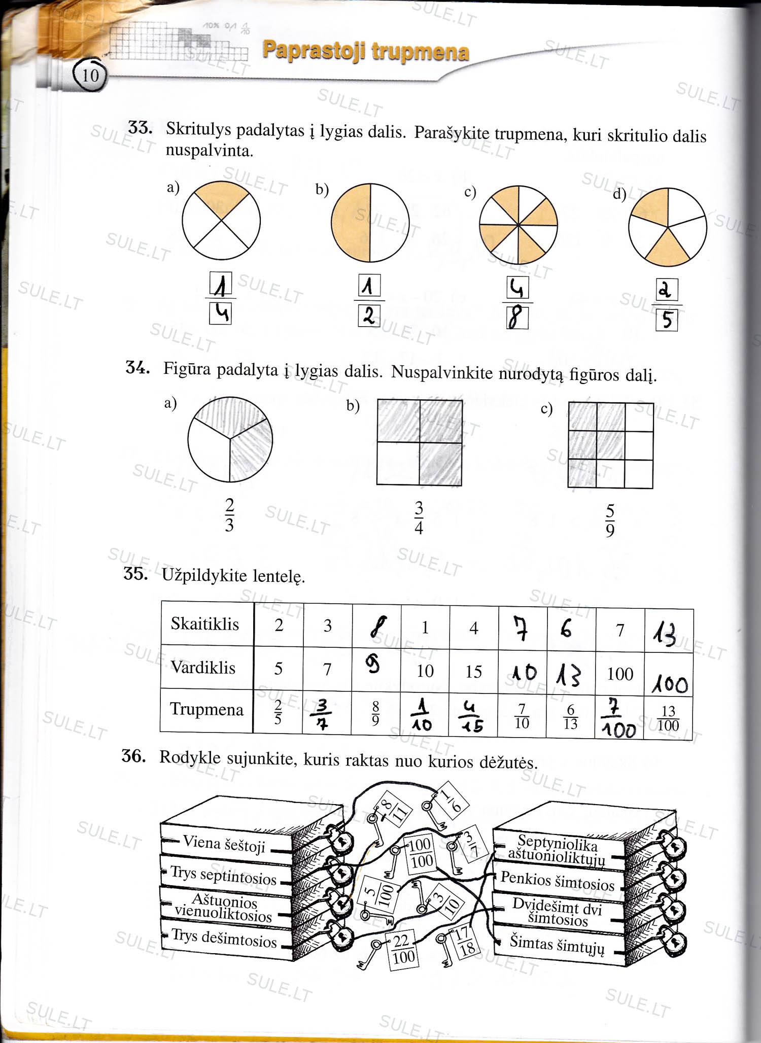 Matematika Tau 5 klasė - 2 dalis