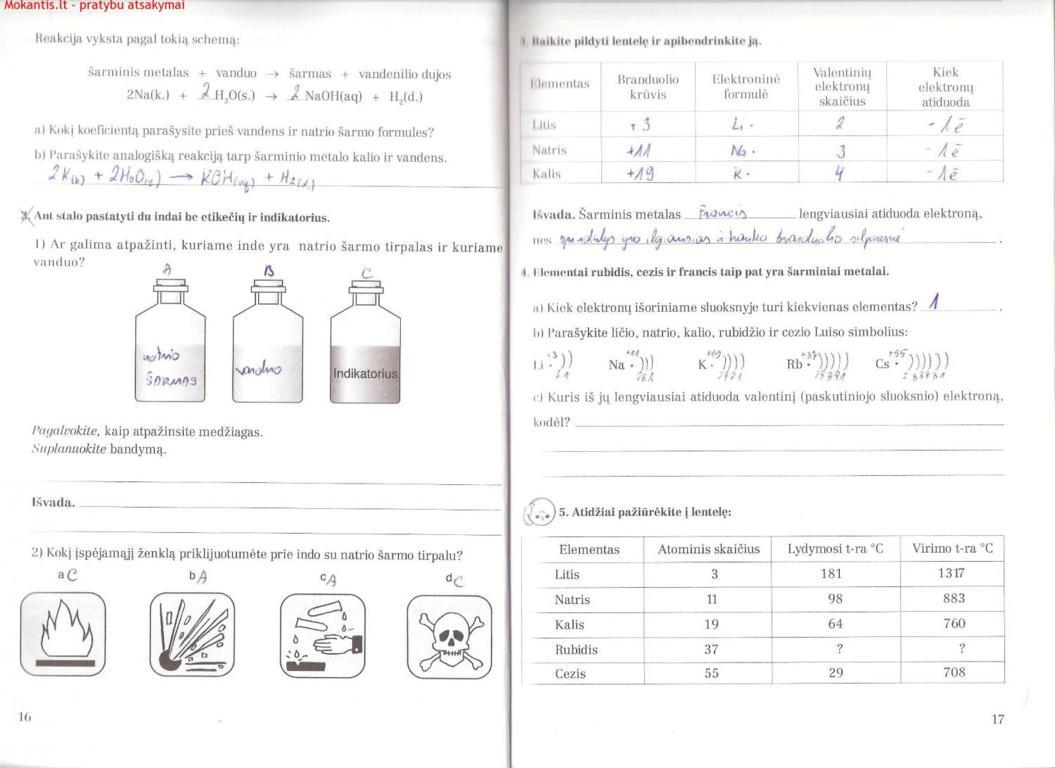 Chemija, Chemijos pratybos - 2 dalis 